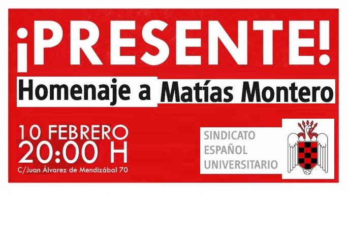 10 de Febrero: Homenaje a Matías Montero