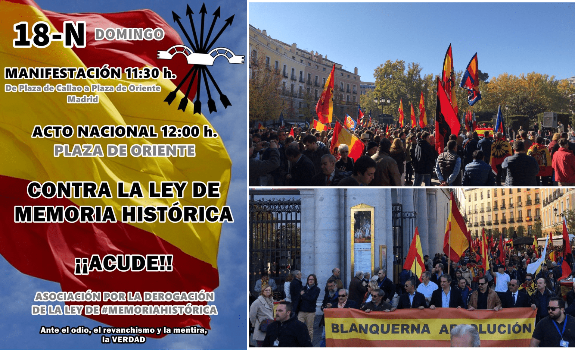 18-Nov: Pasacalles y acto político en plaza de Oriente