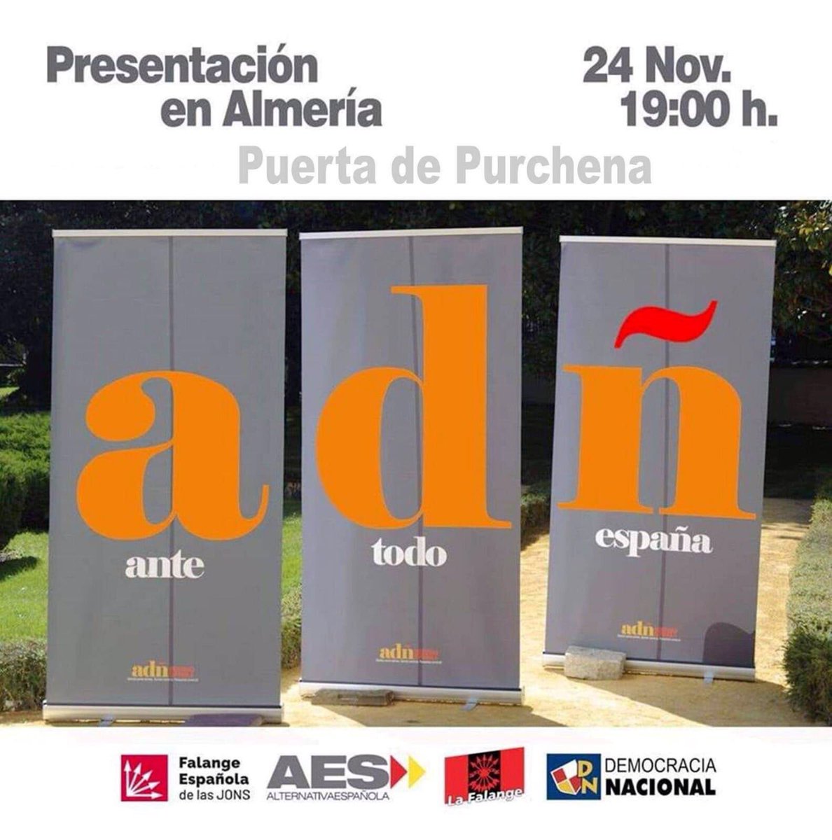 Sábado 24-Nov: Nueva ubicación para la presentación ADÑ en Almería