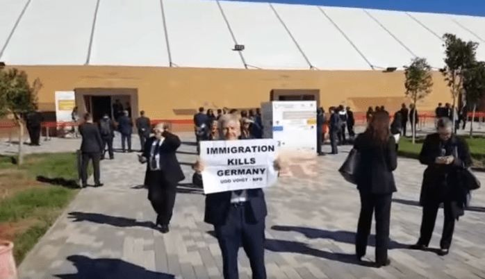 Udo Voigt arrestado en Marrakech durante la protesta contra el pacto global por la inmigración (Vídeo)