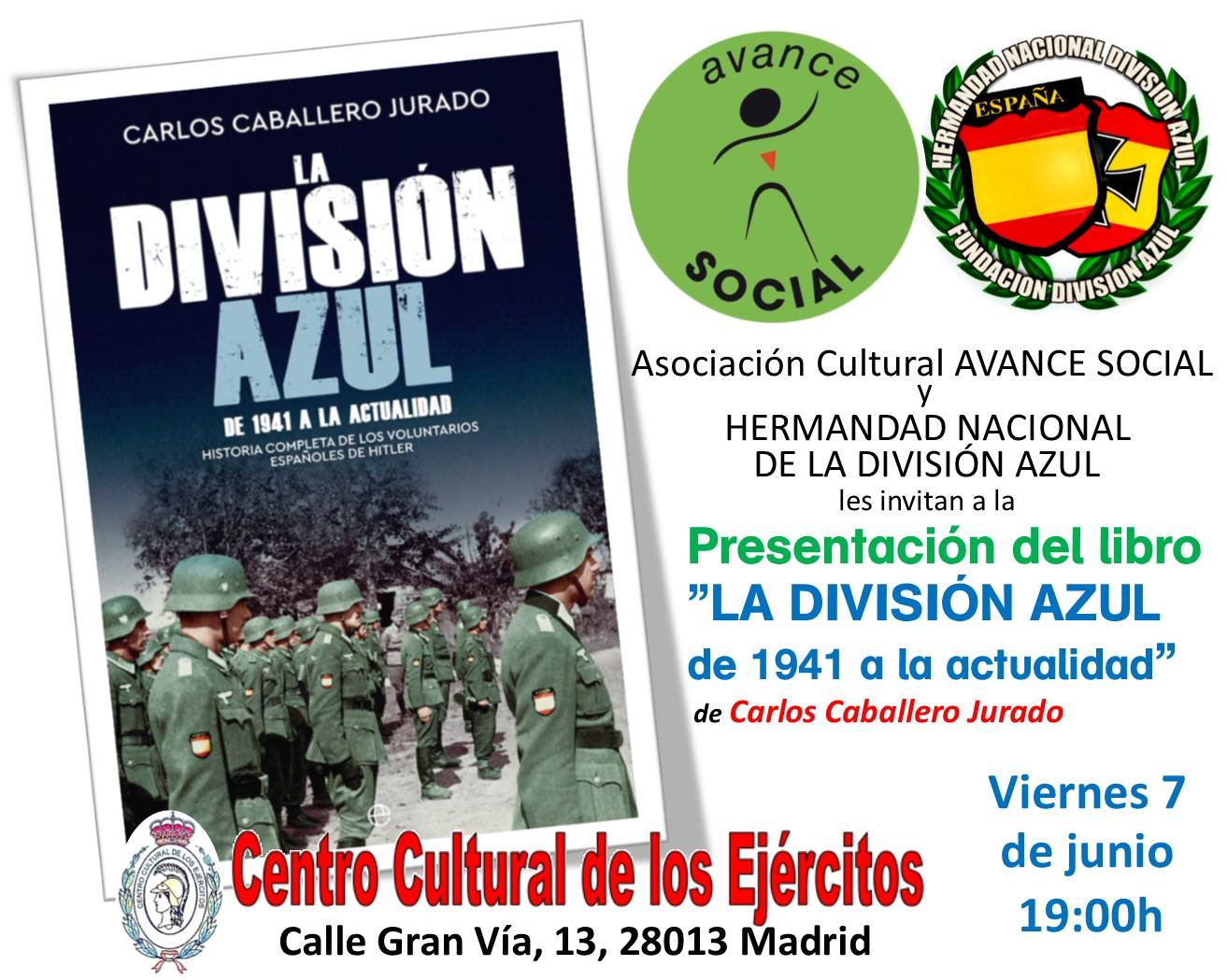 7 de Junio: viernes cultural sobre la División Azul en el Centro Cultural de los Ejércitos