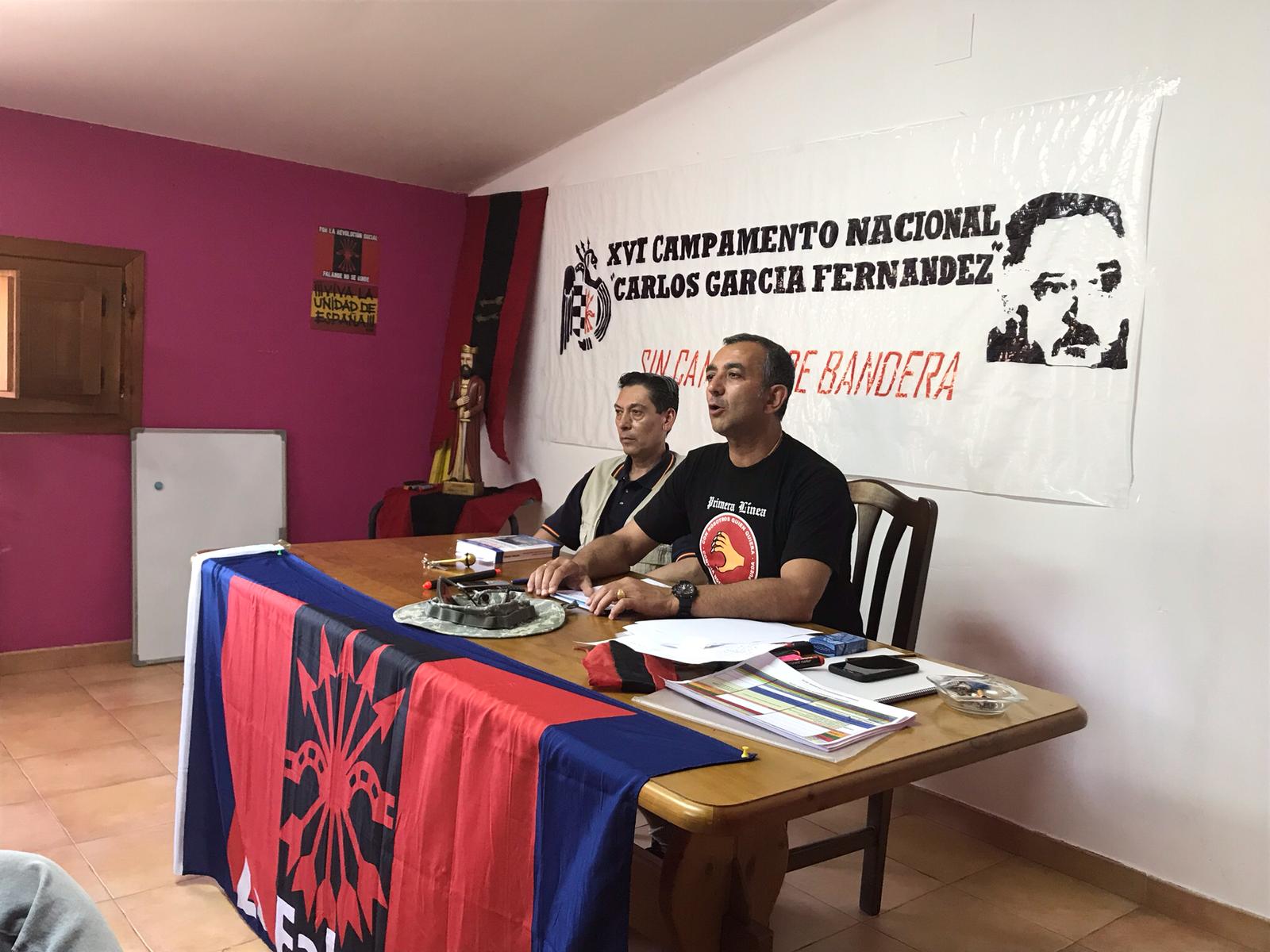 Manuel Andrino inaugura el Campamento Nacional de Juventudes de La Falange