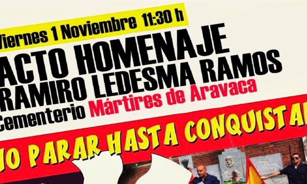 Viernes 1-N: Homenaje a Ramiro Ledesma en Aravaca
