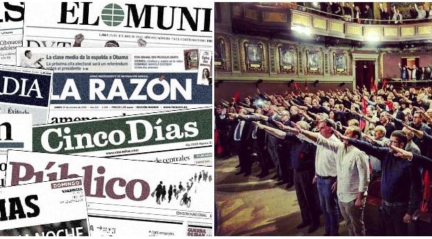 Todos los medios de «manipulación» ladran por el acto falangista en el Ateneo de Madrid