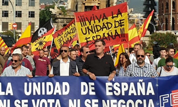 Discurso del Jefe Nacional de La Falange, Manuel Andrino, en Montjuic (12-10-2019)