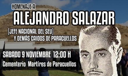 Sábado 9N: Homenaje a Alejandro Salazar y demás Caídos en Paracuellos