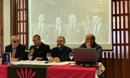 Discurso de Manuel Andrino, Jefe Nacional de La Falange, el pasado 30 de noviembre en Don Benito (Badajoz)