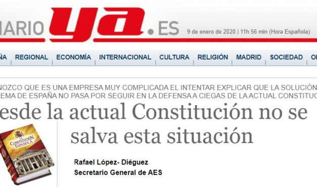«Desde la actual Constitución no se salva esta situación» por Rafael López Diéguez