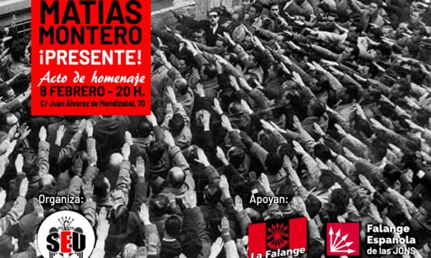 Sábado 8-F: Acto del S.E.U. en homenaje a Matías Montero