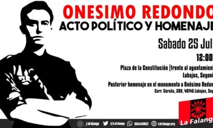 Acto político y homenaje a Onésimo Redondo