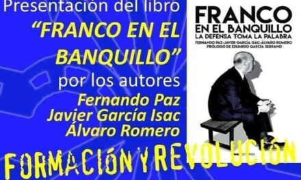 Nuevo Viernes Cultural de La Falange con la presentación del libro «Franco en el banquillo»