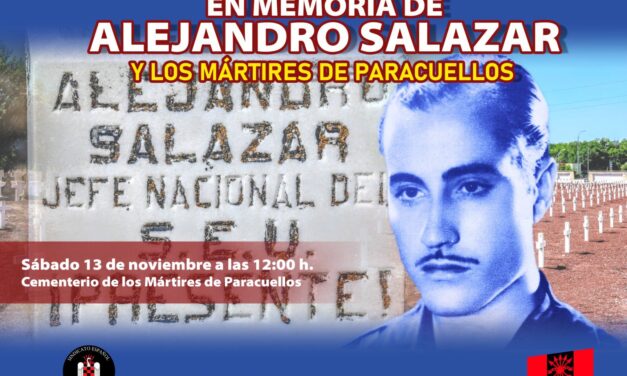 Acto en memoria de Alejandro Salazar, II Jefe Nacional del SEU, y de los Mártires de Paracuellos