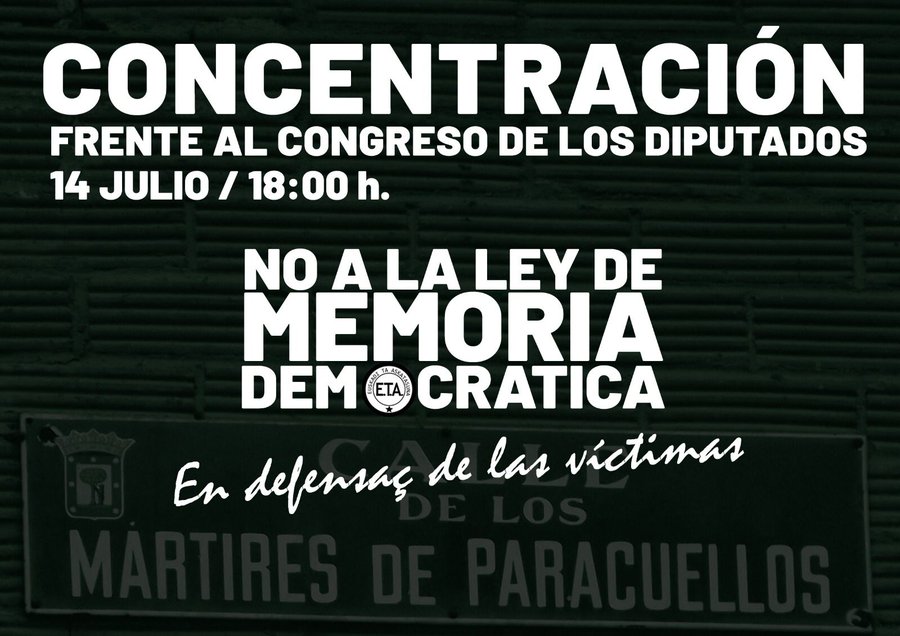 Entrevista a Manuel Andrino y otros apoyos a la concentración contra la Ley de Memoria Democrática en «El correo de España»